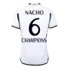 NACHO #6 CHAMPIONS Real Madrid Home Soccer Jersey 2023/24 - gogoalshop