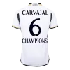 CARVAJAL #6 CHAMPIONS Real Madrid Home Authentic Soccer Jersey 2023/24 - gogoalshop