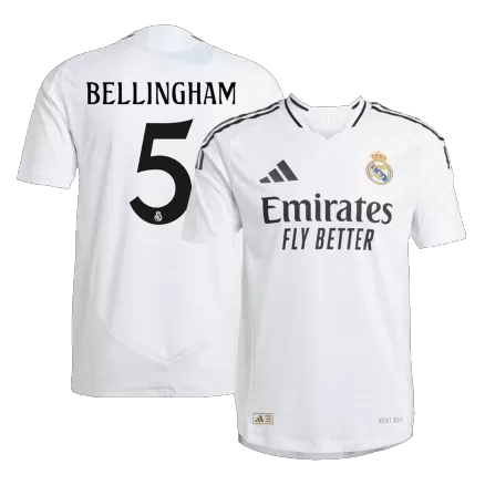 BELLINGHAM #5 Real Madrid Home Authentic Soccer Jersey 2024/25 - gogoalshop