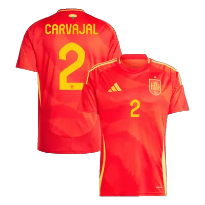 CARVAJAL #2 Spain Home Soccer Jersey EURO 2024 - gogoalshop