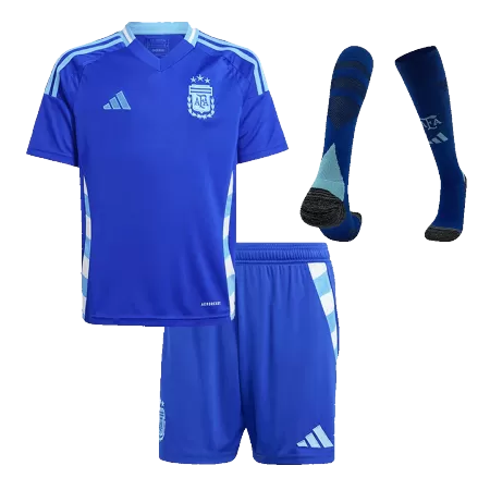Argentina Away Kids Soccer Jerseys Full Kit Copa America 2024 - gogoalshop