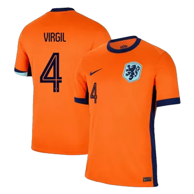 VIRGIL #4 Netherlands Home Soccer Jersey EURO 2024 - gogoalshop