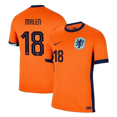 MALEN #18 Netherlands Home Soccer Jersey EURO 2024 - gogoalshop