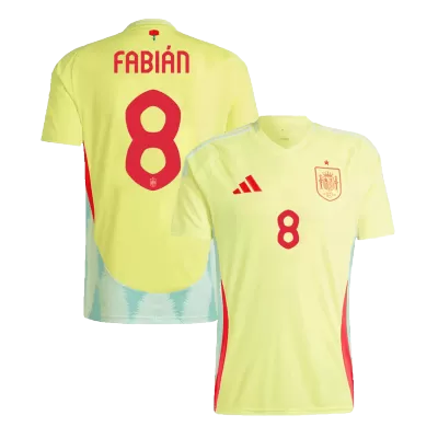 FABIÁN #8 Spain Away Soccer Jersey EURO 2024 - gogoalshop