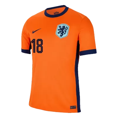 MALEN #18 Netherlands Home Soccer Jersey EURO 2024 - gogoalshop