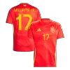 WILLIAMS JR. #17 Spain Home Soccer Jersey EURO 2024 - gogoalshop