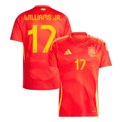 WILLIAMS JR. #17 Spain Home Soccer Jersey EURO 2024 - gogoalshop