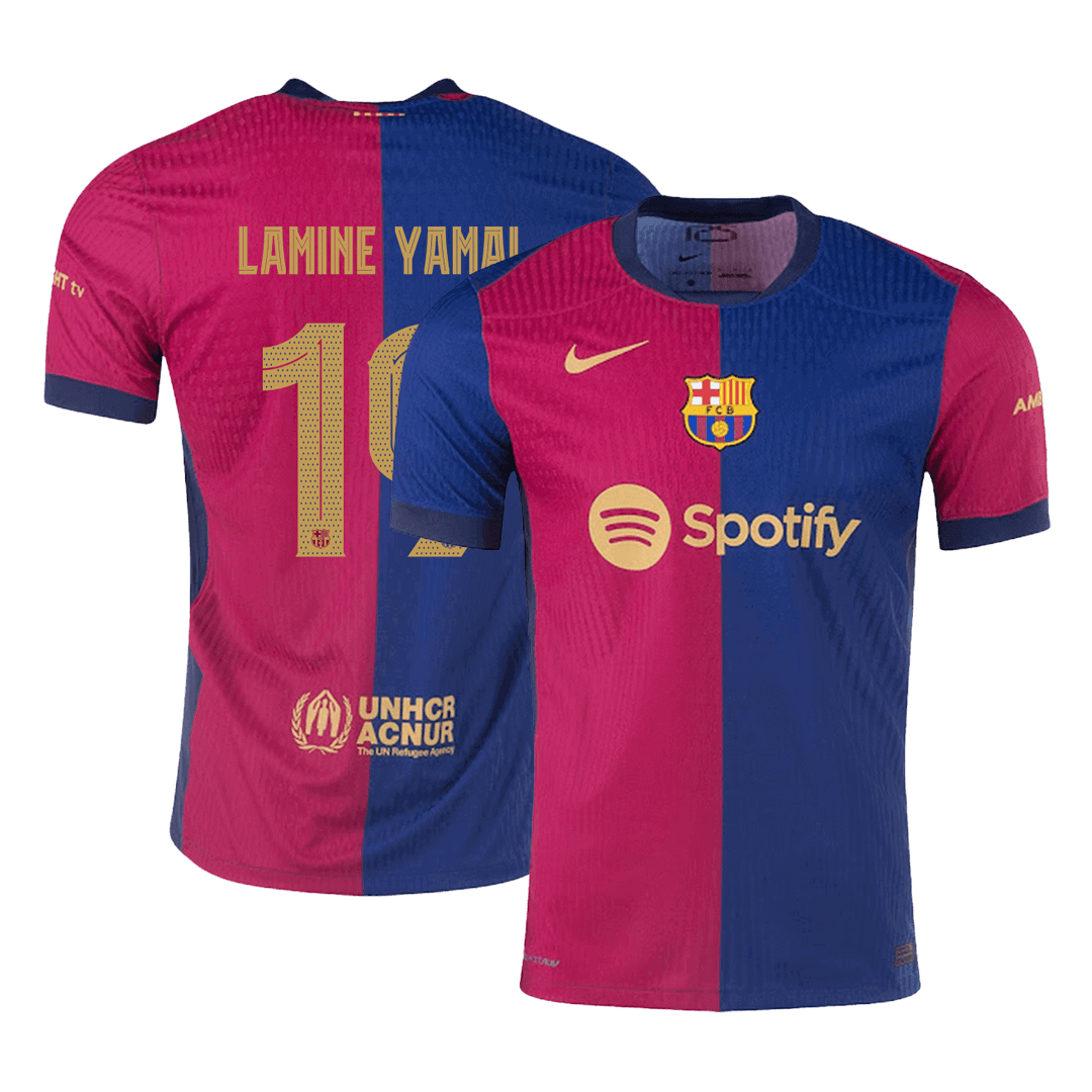 LAMINE YAMAL #19 Barcelona Home Authentic Soccer Jersey 2024/25 ...