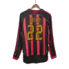 Vintage Soccer Jersey KAKA' #22 AC Milan Home Long Sleeve 2006/07 - gogoalshop