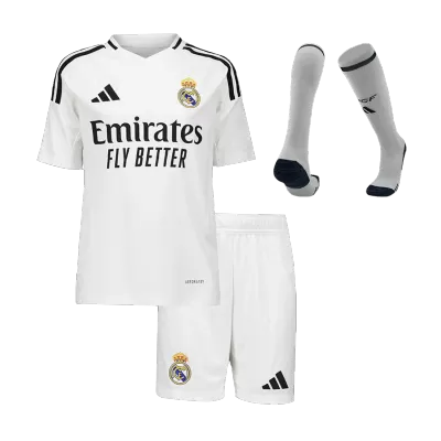 Real Madrid Home Kids Soccer Jerseys Full Kit 2024/25 - gogoalshop