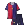 Barcelona Home Kids Soccer Jerseys Kit 2024/25 Spotify Logo Without Text - gogoalshop