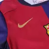 Barcelona Home Kids Soccer Jerseys Kit 2024/25 Spotify Logo Without Text - gogoalshop