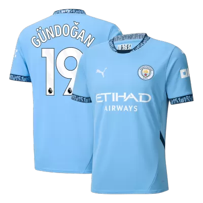 GÜNDOĞAN #19 Manchester City Home Soccer Jersey 2024/25 - gogoalshop