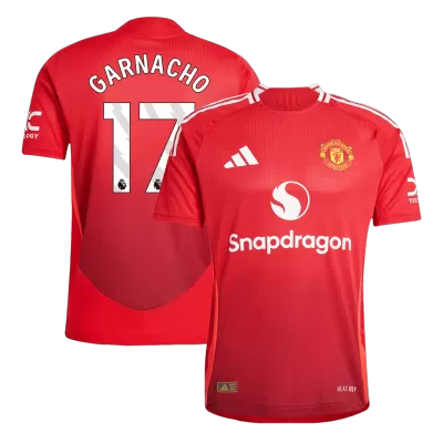 GARNACHO #17 Manchester United Home Authentic Soccer Jersey 2024/25 - gogoalshop