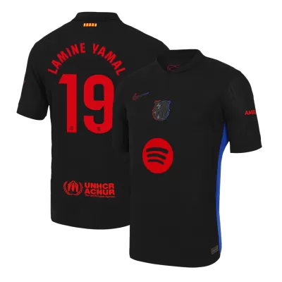 LAMINE YAMAL #19 Barcelona Away Authentic Soccer Jersey 2024/25- Spotify Logo Without Text - gogoalshop