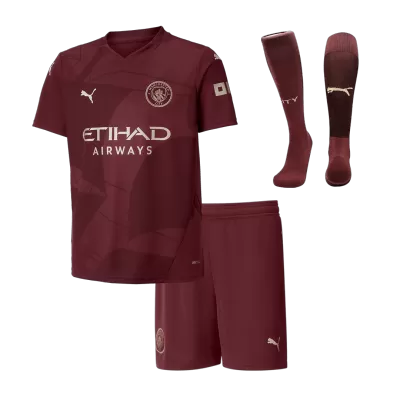 Manchester City Third Away Kids Soccer Jerseys Full Kit 2024/25 - gogoalshop