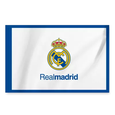 Real Madrid Team Flag White - gogoalshop