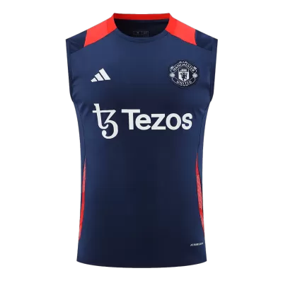 Manchester United Pre-Match Sleeveless Top 2024/25 Navy - gogoalshop