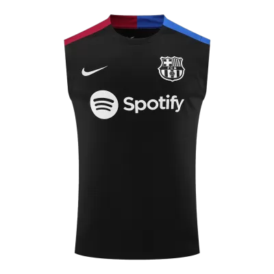 Barcelona Pre-Match Sleeveless Top 2024/25 Black - gogoalshop