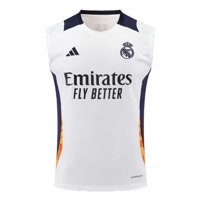 Real Madrid Pre-Match Sleeveless Top 2024/25 White - gogoalshop