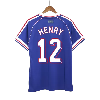 Vintage Soccer Jersey HENRY #12 France Home 1998 - gogoalshop