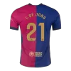 F.DE JONG #21 Barcelona Home Authentic Soccer Jersey 2024/25 - gogoalshop