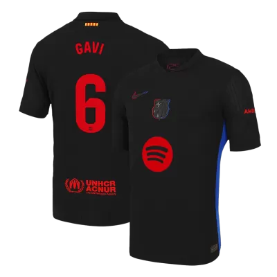 GAVI #6 Barcelona Away Authentic Soccer Jersey 2024/25 - Spotify Logo Without Text - gogoalshop