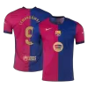 LEWANDOWSKI #9 Barcelona Home Authentic Soccer Jersey 2024/25 - Spotify Logo Without Text - gogoalshop