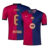 GAVI #6 Barcelona Home Soccer Jersey 2024/25 - Spotify Logo Without Text - gogoalshop