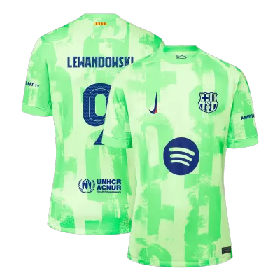 LEWANDOWSKI #9 Barcelona Third Away Soccer Jersey 2024/25 - UCL（Spotify Logo Without Text） - gogoalshop