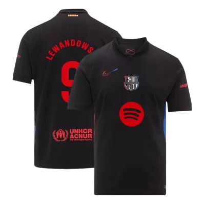 LEWANDOWSKI #9 Barcelona Away Soccer Jersey 2024/25- Spotify Logo Without Text - gogoalshop