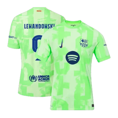 LEWANDOWSKI #9 Barcelona Third Away Authentic Soccer Jersey 2024/25- UCL（Spotify Logo Without Text） - gogoalshop