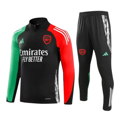 Arsenal 1/4 Zip Tracksuit 2024/25 Black - gogoalshop