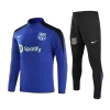 Barcelona 1/4 Zip Tracksuit 2024/25 Kids Blue - gogoalshop