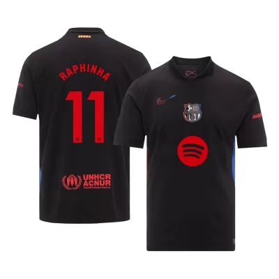 RAPHINHA #11 Barcelona Away Soccer Jersey 2024/25 - Spotify Logo Without Text - gogoalshop