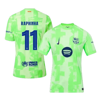 RAPHINHA #11 Barcelona Third Away Authentic Soccer Jersey 2024/25 - UCL（Spotify Logo Without Text） - gogoalshop