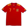 Vintage Soccer Jersey DAVID VILLA #7 Spain Home 2010 - gogoalshop