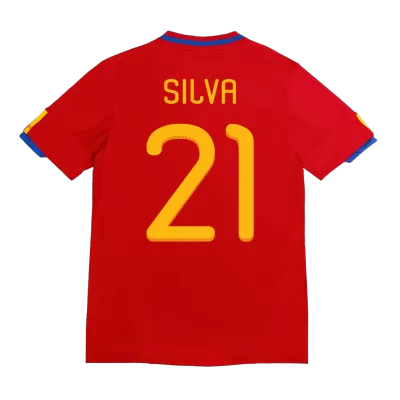 Vintage Soccer Jersey SILVA #21 Spain Home 2010 - gogoalshop