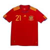 Vintage Soccer Jersey SILVA #21 Spain Home 2010 - gogoalshop