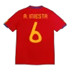 Vintage Soccer Jersey A. INIESTA #6 Spain Home 2010 - gogoalshop