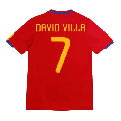 Vintage Soccer Jersey DAVID VILLA #7 Spain Home 2010 - gogoalshop