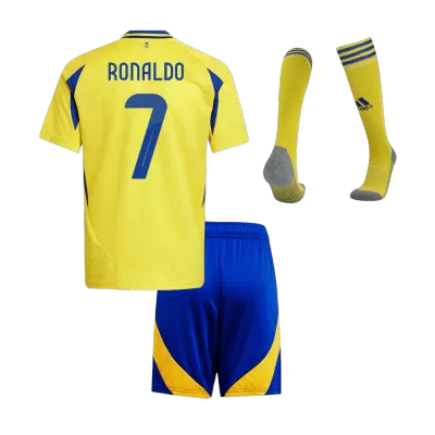 RONALDO #7 Al Nassr Home Kids Soccer Jerseys Full Kit 2024/25 - ACL - gogoalshop