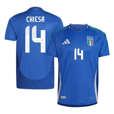 CHIESA #14 Italy Home Authentic Soccer Jersey EURO 2024 - gogoalshop