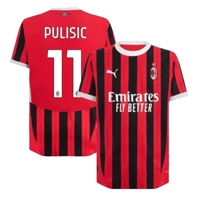 PULISIC #11 AC Milan Home Authentic Soccer Jersey 2024/25 - UCL - gogoalshop