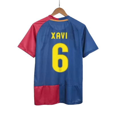 Vintage Soccer Jersey XAVI #6 Barcelona Home 2008/09 - UCL Final - gogoalshop