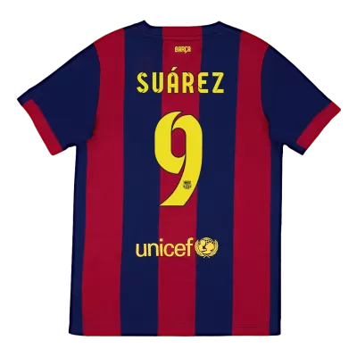 Vintage Soccer Jersey SUÁREZ #9 Barcelona Home 2014/15 - gogoalshop