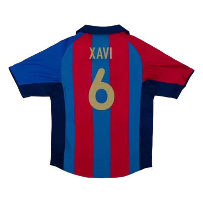 Vintage Soccer Jersey XAVI #6 Barcelona Home 2001/02 - gogoalshop