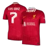 LUIS DÍAZ #7 Liverpool Home Soccer Jersey 2024/25 - UCL - gogoalshop