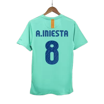 Vintage Soccer Jersey A.INIESTA #8 Barcelona Away 2010/11 - gogoalshop