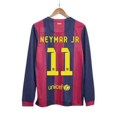 Vintage Soccer Jersey NEYMAR JR #11 Barcelona Home Long Sleeve 2014/15 - gogoalshop